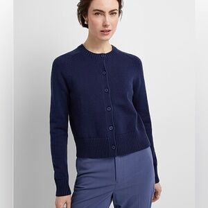 Contemporaine Navy Blue Cardigan Sweater